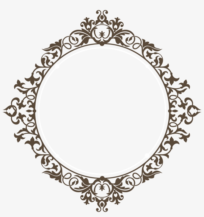 Moldura Oval Arabesco Vetor Png - Monograma Png, transparent png #3005198