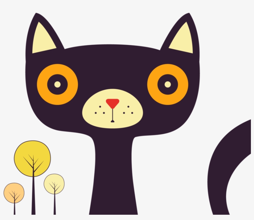 Fox Face Men's Printed Henley - Black Cat, transparent png #3005309