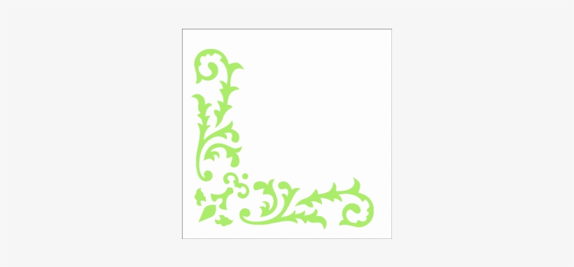 Stencil Cantoneira Arabesco Folhas - Arabescos Desenhos Simples, transparent png #3005362