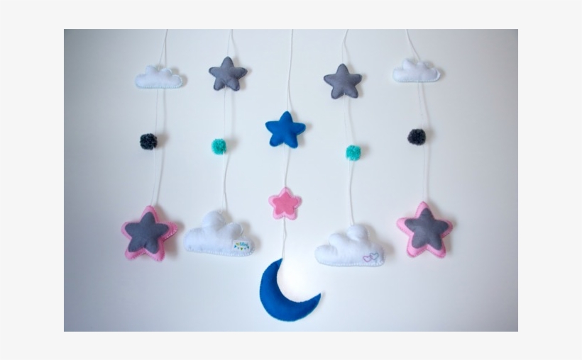 Móvil Cuna Nubes, Estrellitas Y Luna - Infant Bed, transparent png #3005415