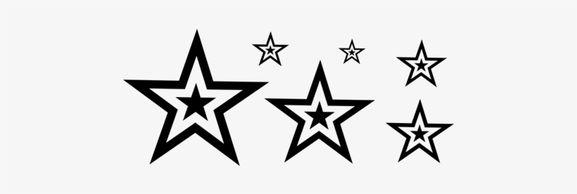 Vinilo Decorativo Kit De Estrellas Modernas - Star Outline, transparent png #3005512