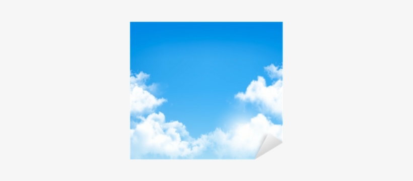 Background With Blue Sky And Clouds - Papieren Vliegtuigjes In De Lucht, transparent png #3006211