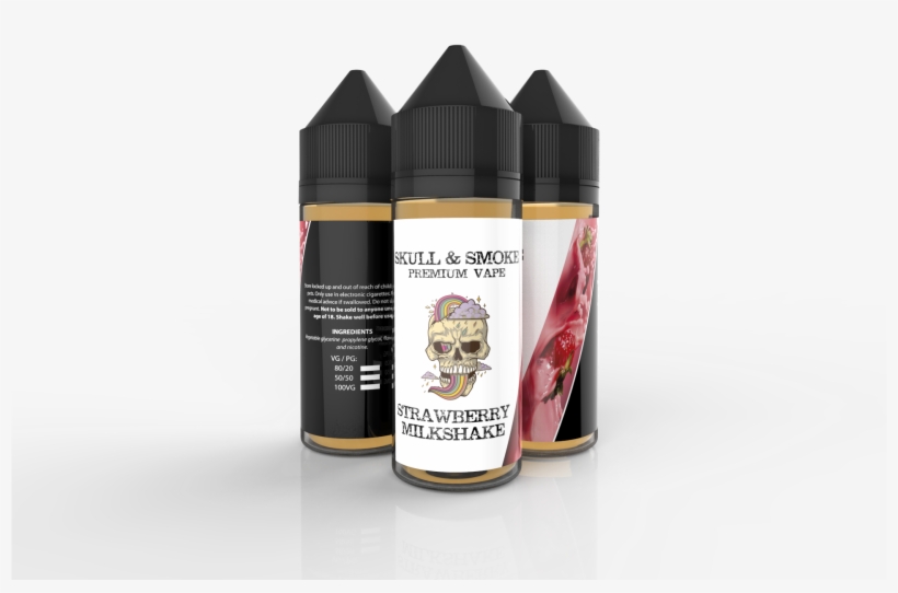 Strawberry Milkshake Skull&smoke E-liquid - Electronic Cigarette Aerosol And Liquid, transparent png #3006792