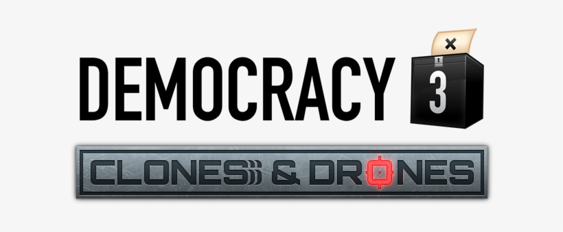 Positech Clonesanddroneslogo - Democracy 3 Logo, transparent png #3007917