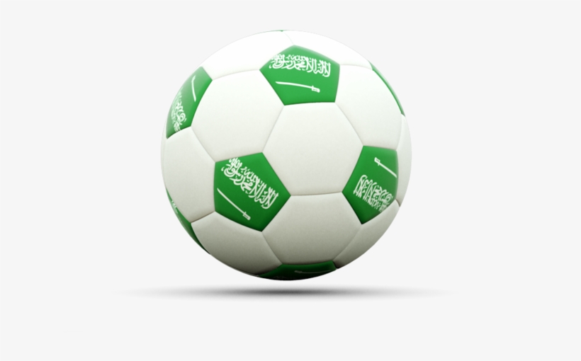 Illustration Of Flag Of Saudi Arabia - Brazil Flag On Football, transparent png #3008066