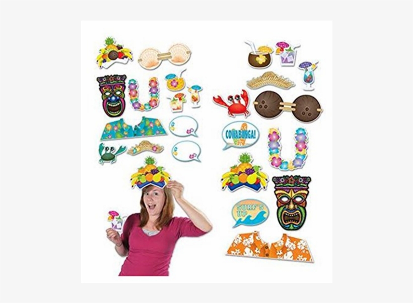 Hawaiian Photobooth Props-12 Pcs - Beistle Luau Photo Fun Signs, 51/4, transparent png #3009260