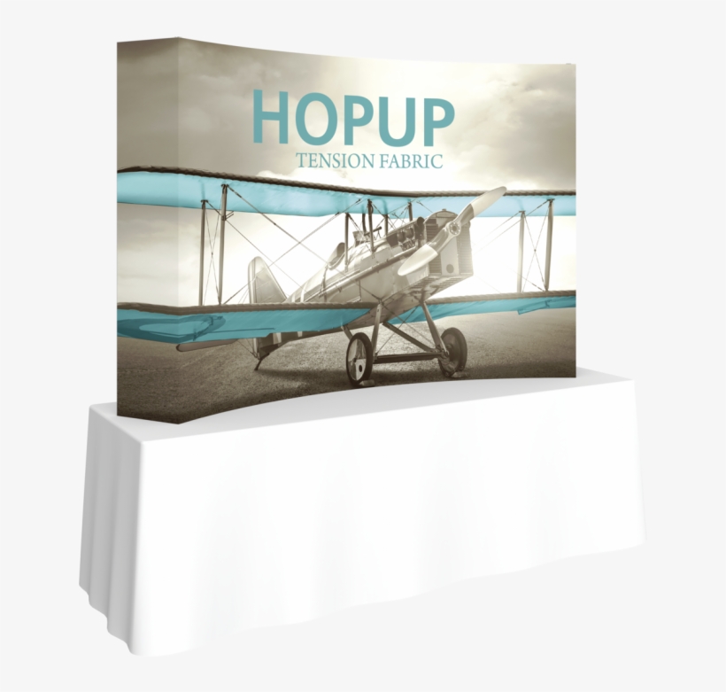 5ft Curved Tabletop Tension Fabric Display - Hop Up, transparent png #3009514