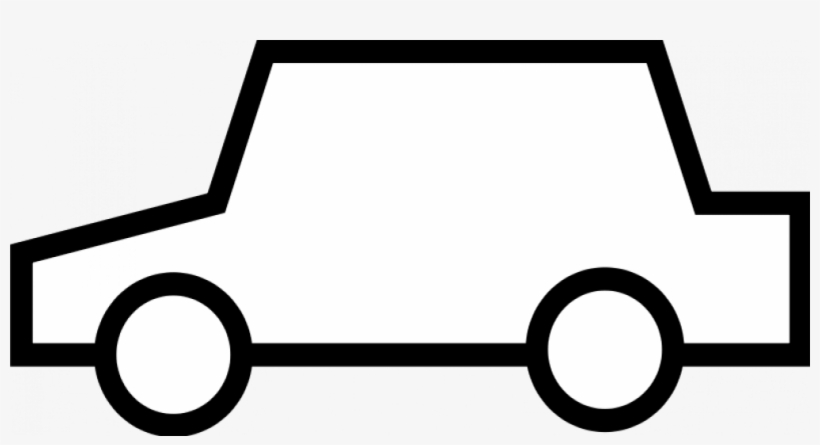 Simple Car Icon Vector Graphics - Black And White Car Clipart, transparent png #3010732