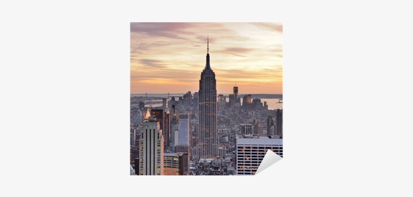 Empire State Building Silhouette Png Download - New York Landscape Background, transparent png #3011734