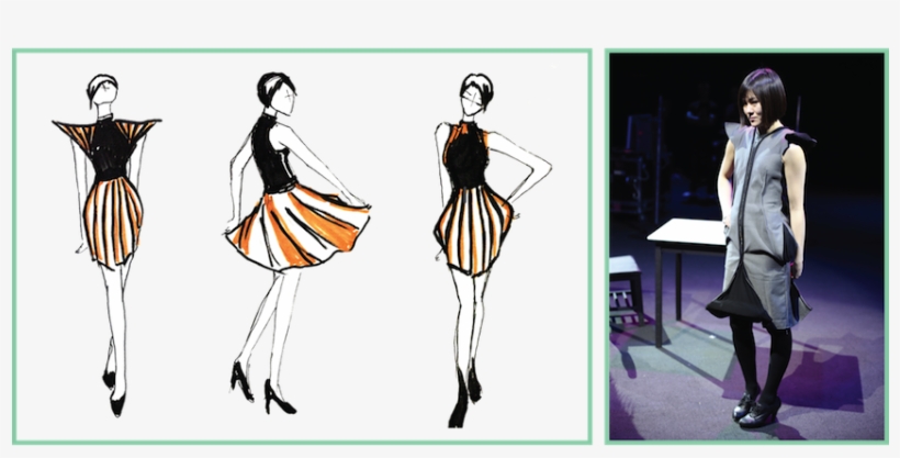 B) A Playful Supple Profile With A Wider Hemline Evoking - Fashion Illustration, transparent png #3012260