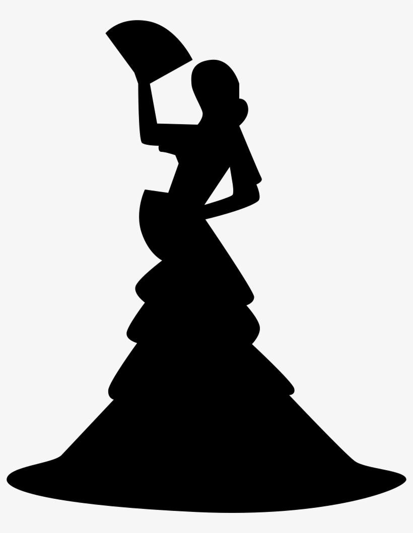 Flamenco Female Dancer Silhouette Comments - Homme A Genoux Dessin, transparent png #3012288