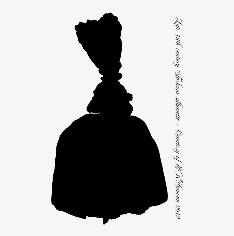 1778 French Fashion Plate Silhouette - Silhouette, transparent png #3012390