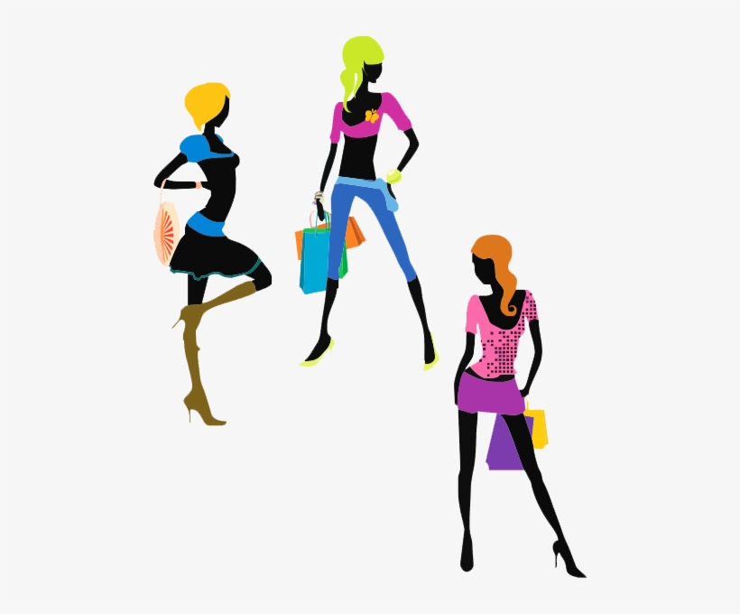 Fashion Girl Transparent Png - Girl Shopping Clipart Png, transparent png #3012421