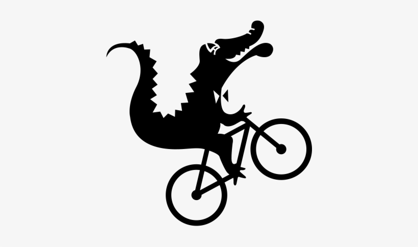Moots - Alligator Riding A Bicycle, transparent png #3012452