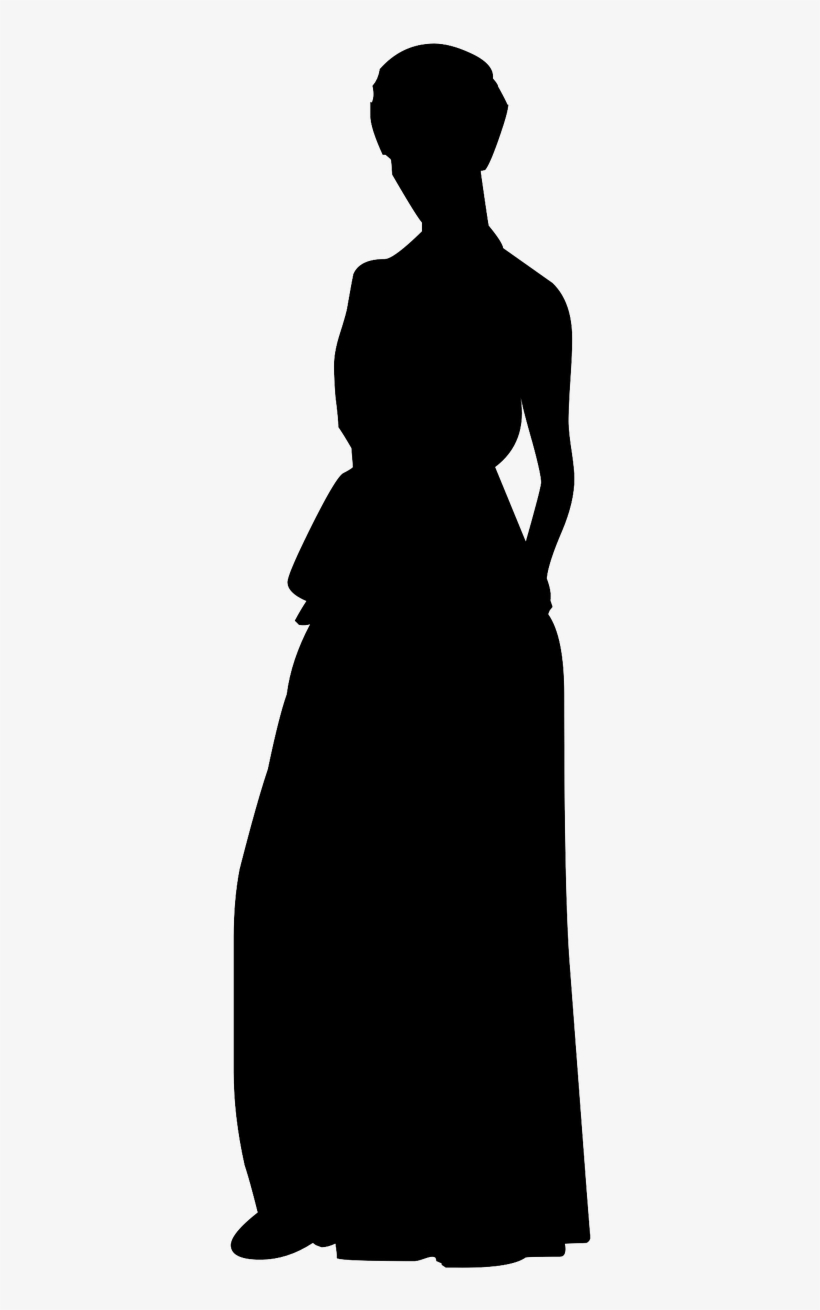 Woman Gown Silhouette Png, transparent png #3012482