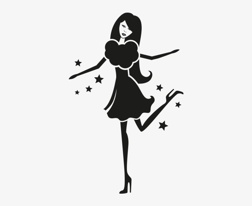 Wandtattoo Garderobe Fashion Silhouette Von Klebeheld - Wall Sticker Woman Silhouette, transparent png #3012506