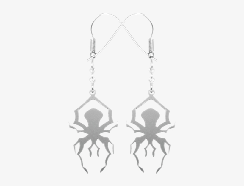 Spider Silhouette Earrings - Earrings, transparent png #3012513