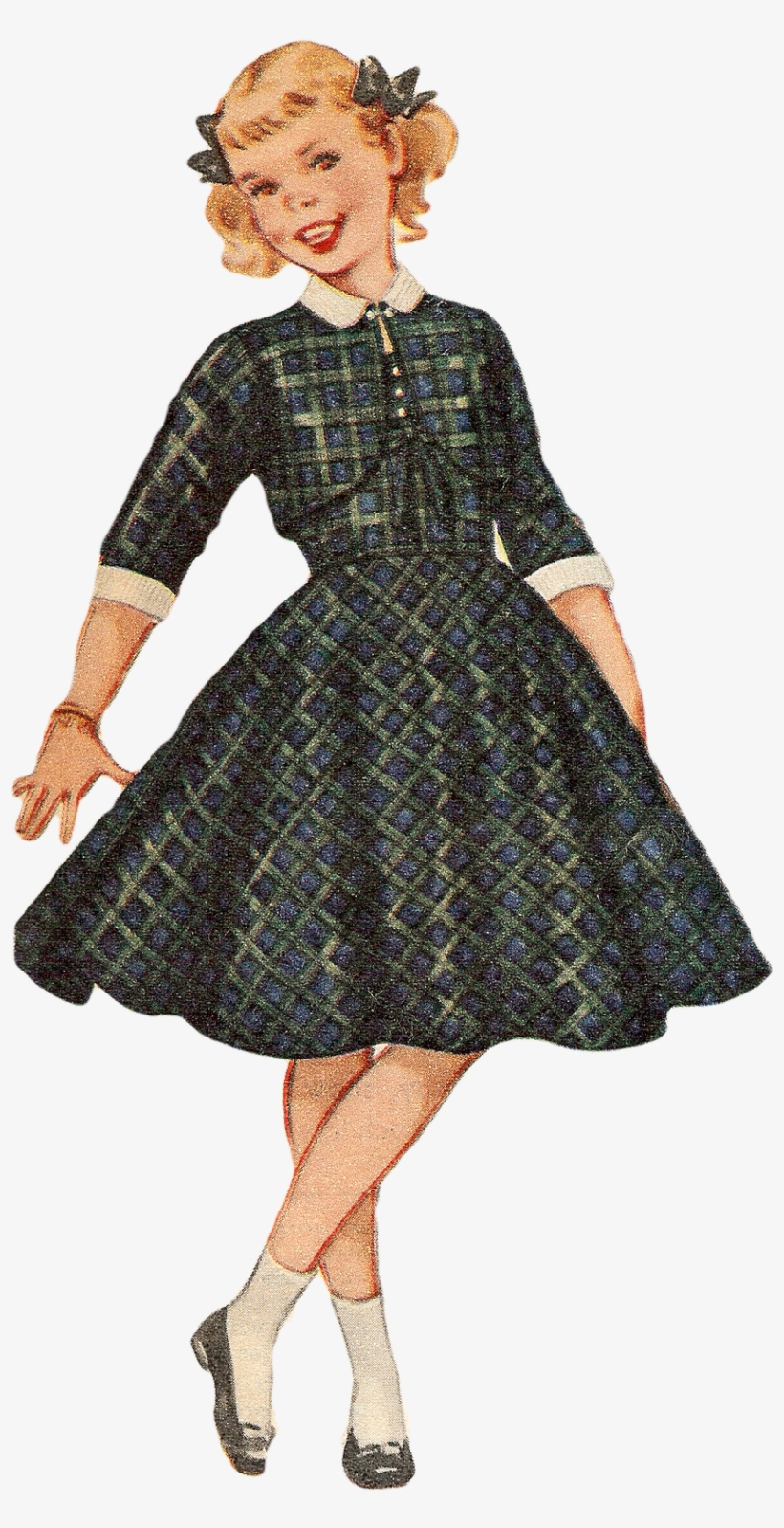 Free Vintage Image 1955 Girl 842×1,600 Pixels Vintage - Vintage Clothing, transparent png #3012664