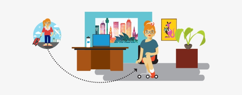 Cartoon Of Traveling Moving Into The Office - Zazzle Sydney, Australien, Reise-plakat Poster, transparent png #3012968