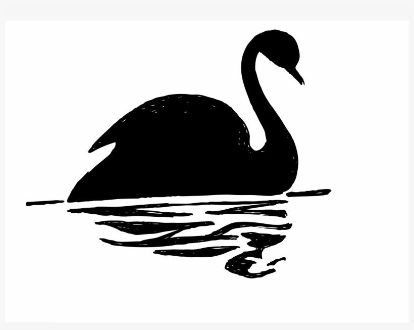 Clipart - Swan Silhouette Clip Art, transparent png #3013314