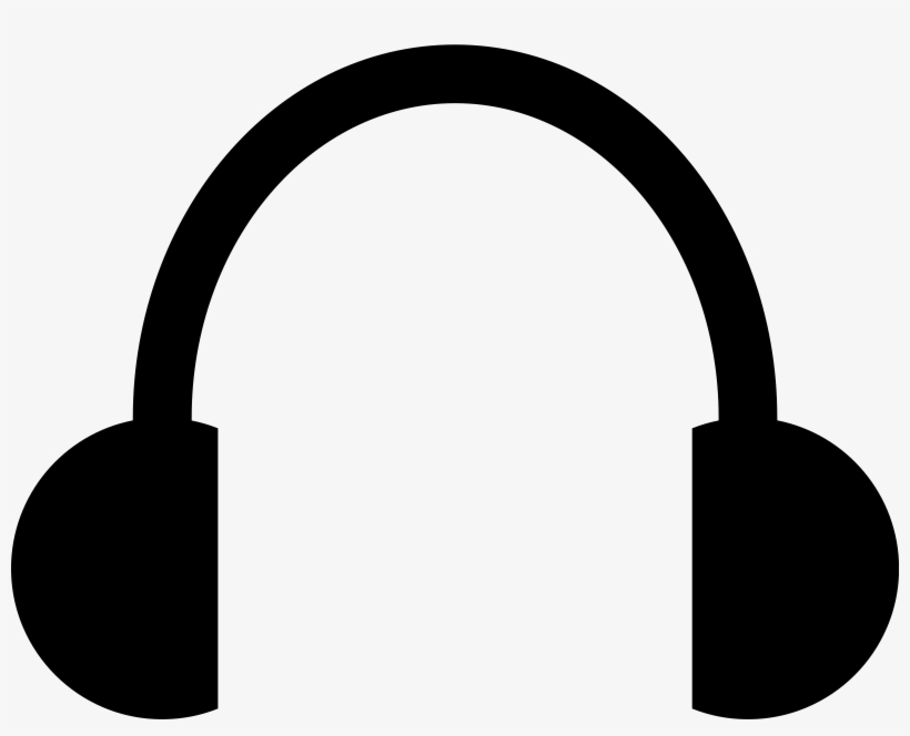 Headphones Clipart Black And White - Headphones Symbol, transparent png #3013423