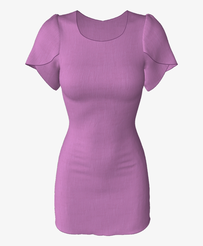 Womens' Raglan Shirt Marvelous Designer Petal Sleeve - Cocktail Dress, transparent png #3013450