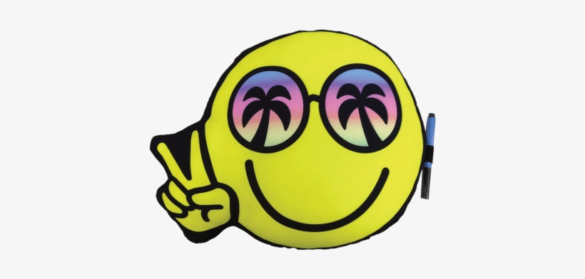 Picture Of Smiley Face Autograph Pillow - Pillow, transparent png #3013552