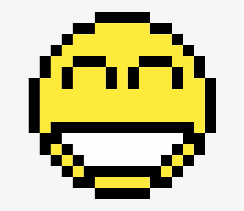 Super Happy Face - Minecraft Pixel Art Light, transparent png #3013556