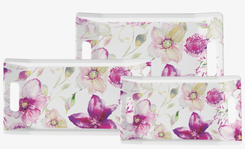 3 Pc Trendy Tray Set - Garden, transparent png #3014023