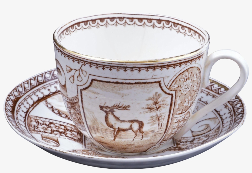 Aesthetic Movement Charles Allerton & Sons Stag Pattern - Transfer Printing, transparent png #3014423