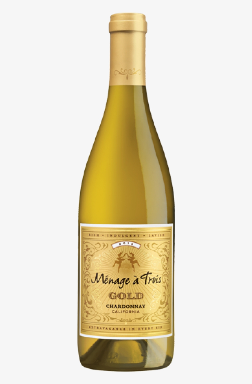 Menage A Trios Gold Chardonnay California - Menage A Trois Gold Chardonnay, transparent png #3015170