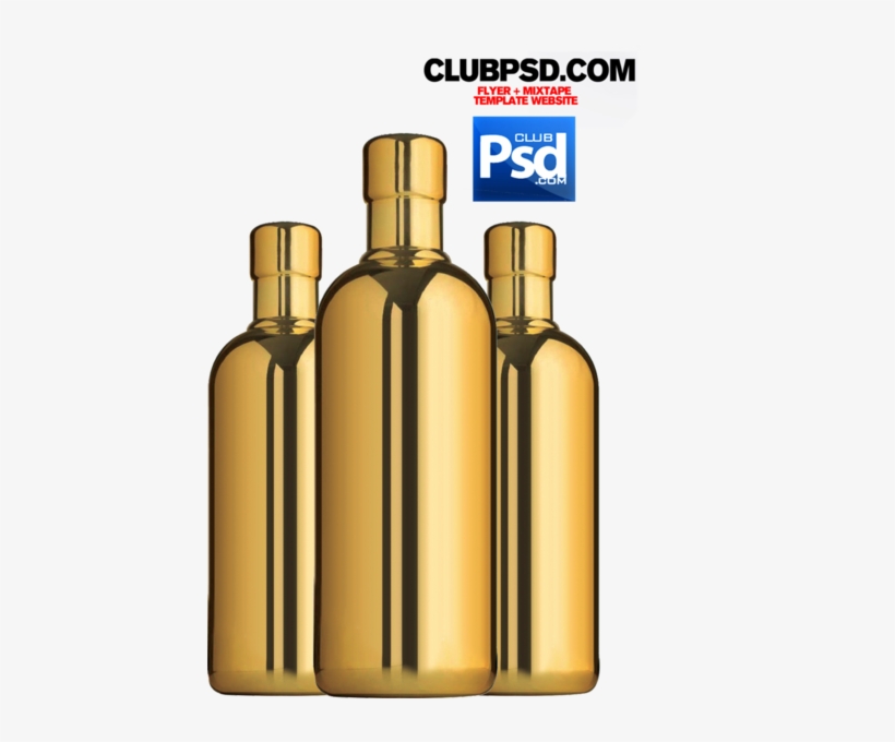 Gold Bottles - Gold Bottle Psd, transparent png #3015217