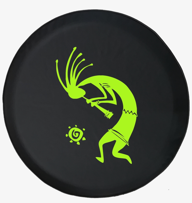 Kokopelli Flute Tribal Sun Offroad Jeep Rv Camper Spare - Kokopelli Flute Tribal Sun Rv Camper Jeep Spare Tire, transparent png #3015692