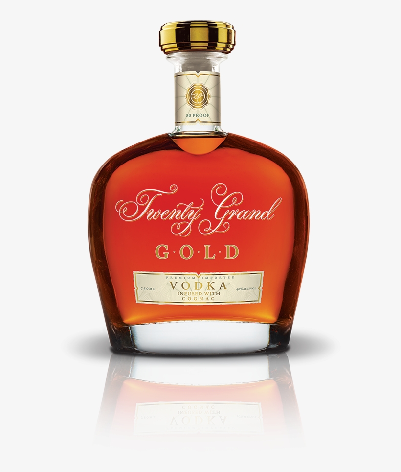 Twenty Grand Vodka Infused With Cognac Gold, transparent png #3015694