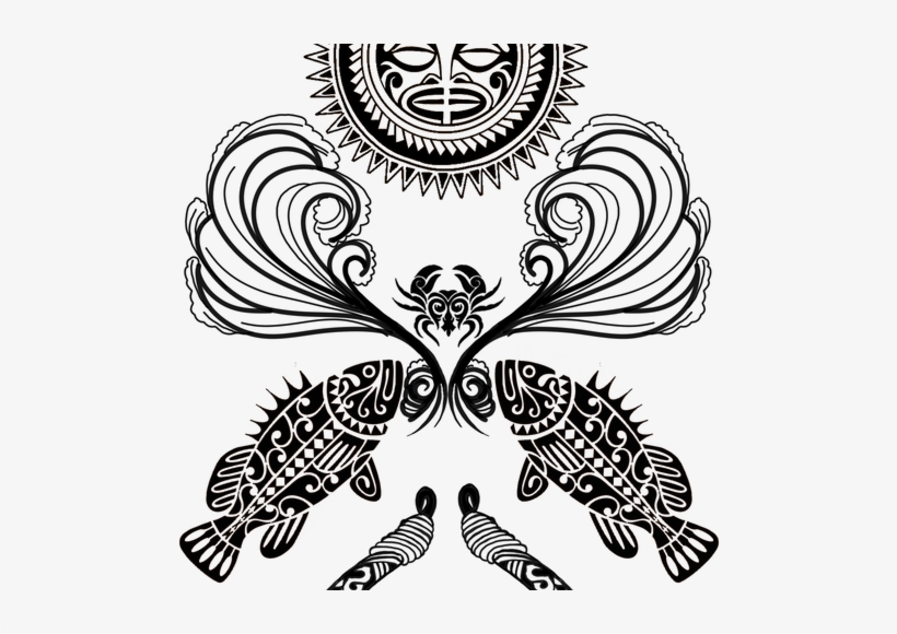 Tribal Sun Fish - T-shirt, transparent png #3016109