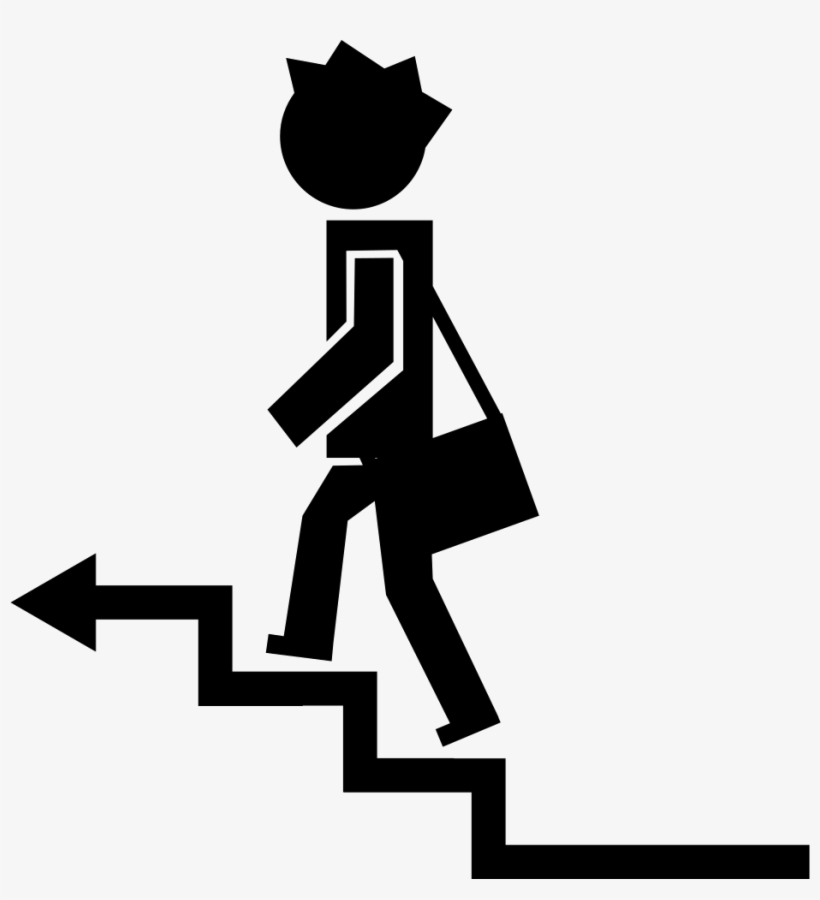 Png File - Student Climbing Stairs Clipart, transparent png #3016319
