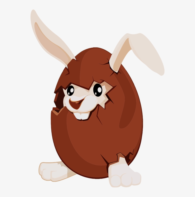 Easter Bunny Chocolate Bunny Easter Egg - Cartoon Chocolate Egg Png, transparent png #3016739