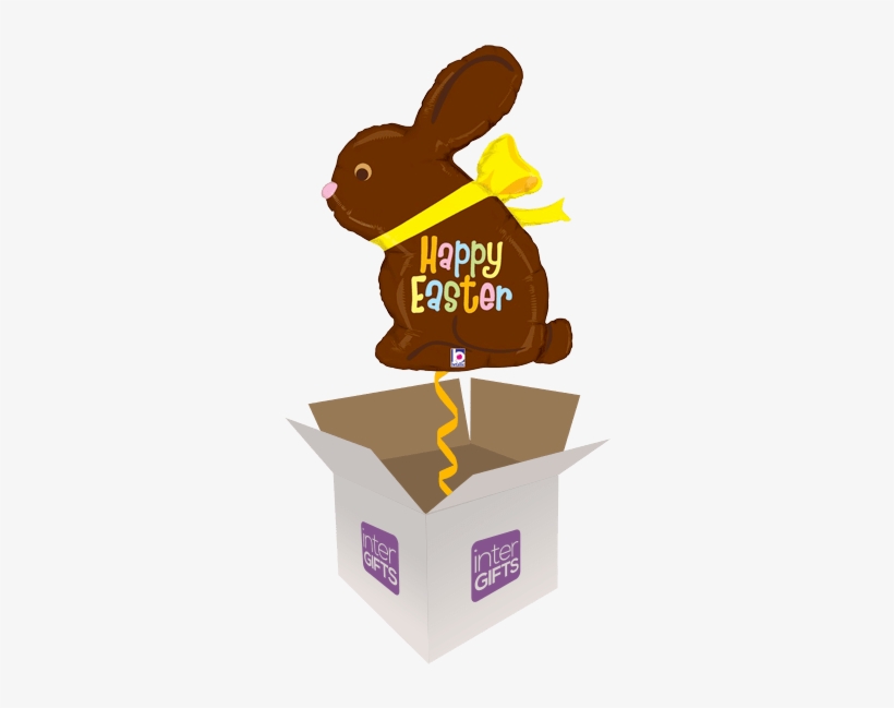 39″ Chocolate Easter Bunny - Balloons With 50th Birthday Purple, transparent png #3016947