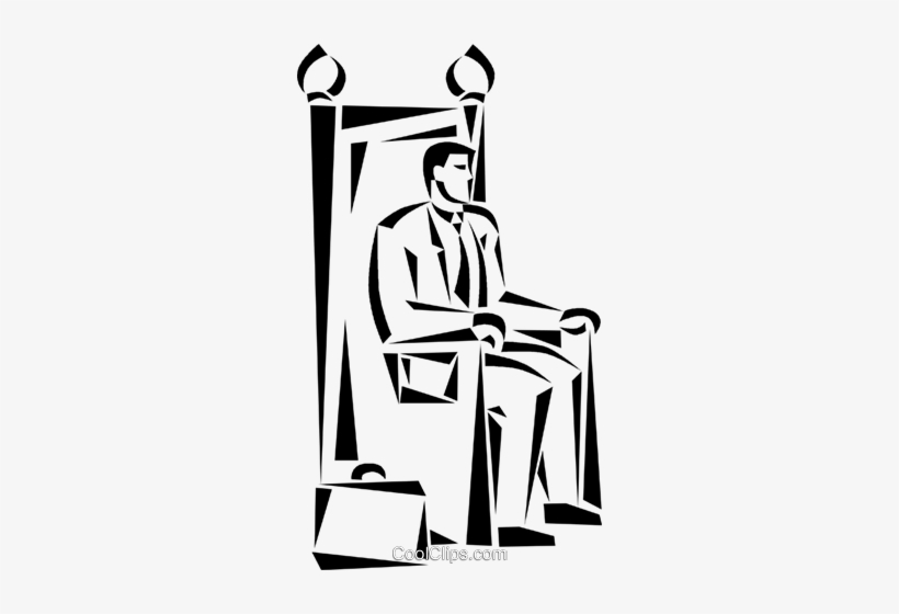 Businessman Sitting On The Throne Royalty Free Vector - Sentado No Trono Png, transparent png #3016976