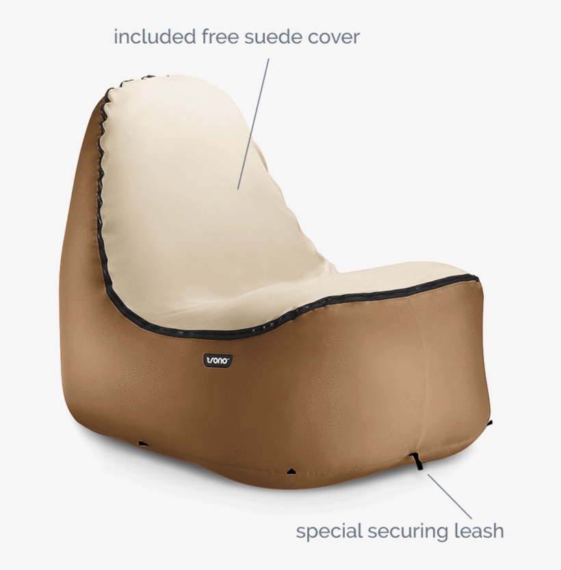 Trono Inflatable Chair Gold, transparent png #3017024