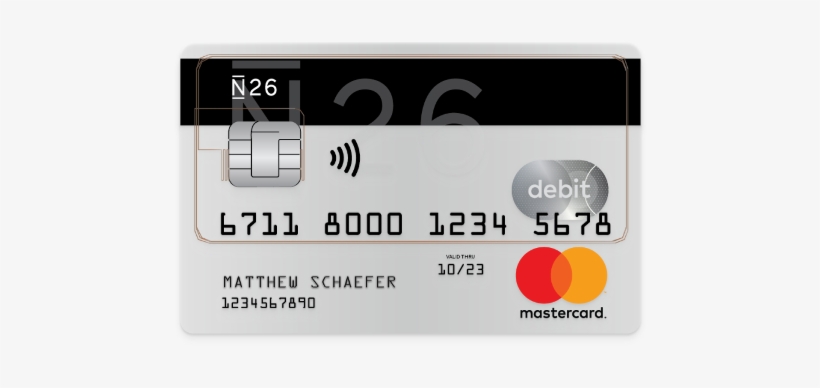 N26 Credit Card Mastercard - Numero Token N26, transparent png #3017288