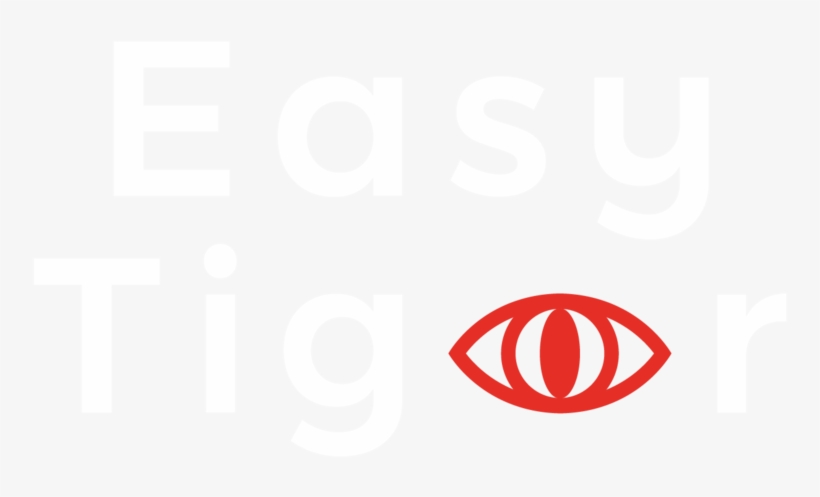 Easy Tiger Brandmark Rgb White Red - White, transparent png #3017528