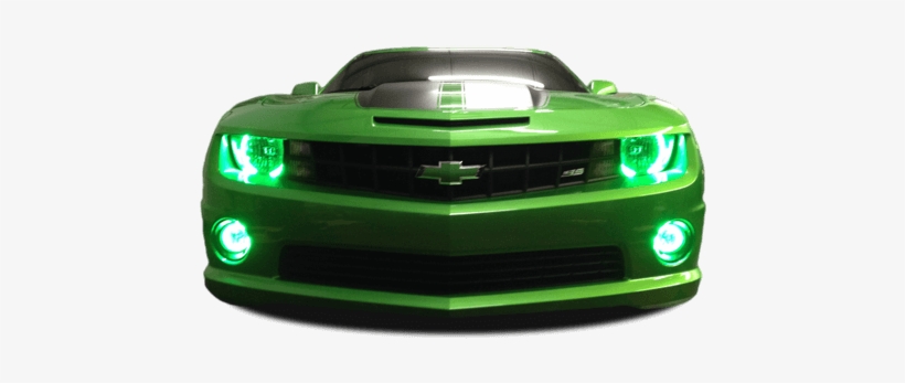 Green Halo Headlights - Chevrolet Camaro, transparent png #3017793