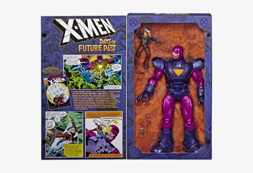 Hasbro's Latest Marvel Legends And Marvel Vintage Series - Marvel Legends Wolverine And Sentinel, transparent png #3019060