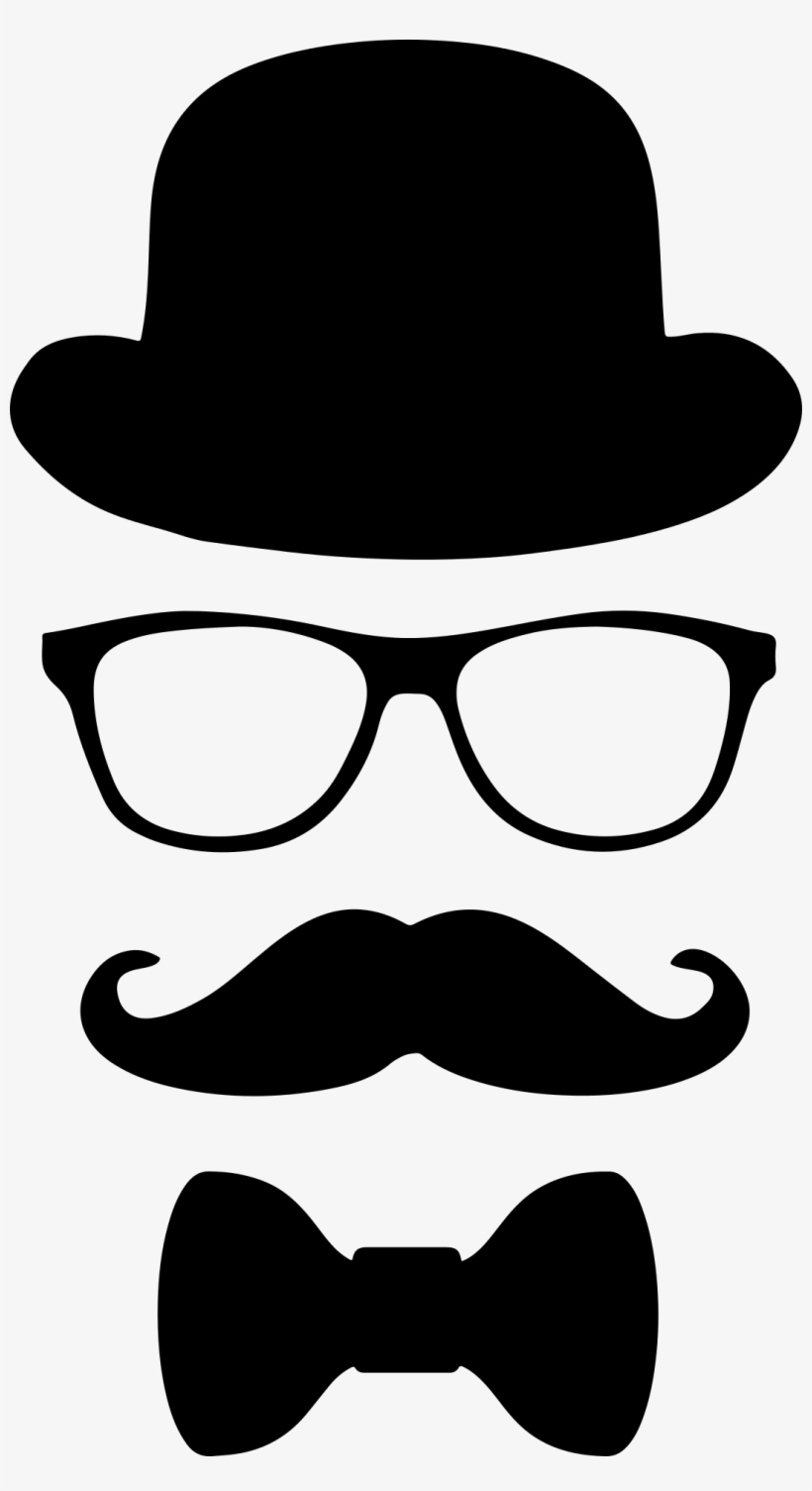 Disguise Set Hat Glasses Moustaches And Bow Tie Free - Chapeu Oculos E Bigode, transparent png #3020075