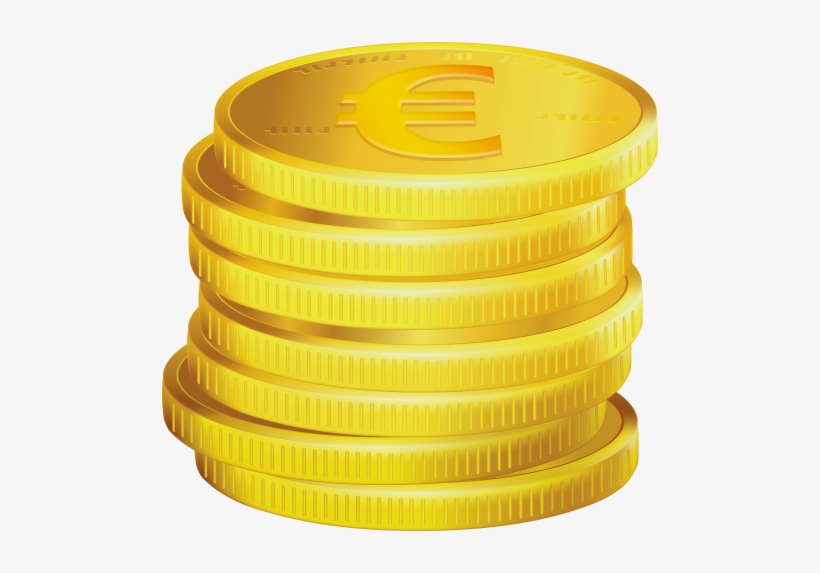 Gold Euro Coins Png Clipart - Portable Network Graphics, transparent png #3020139