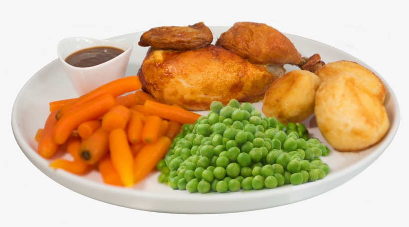1/2 Roast Chicken & Veggies, transparent png #3020547