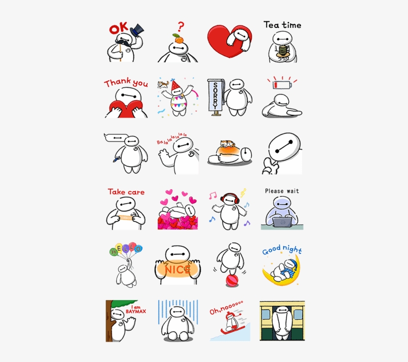 Big Hero - Cute Baymax Fb Stickers, transparent png #3021039