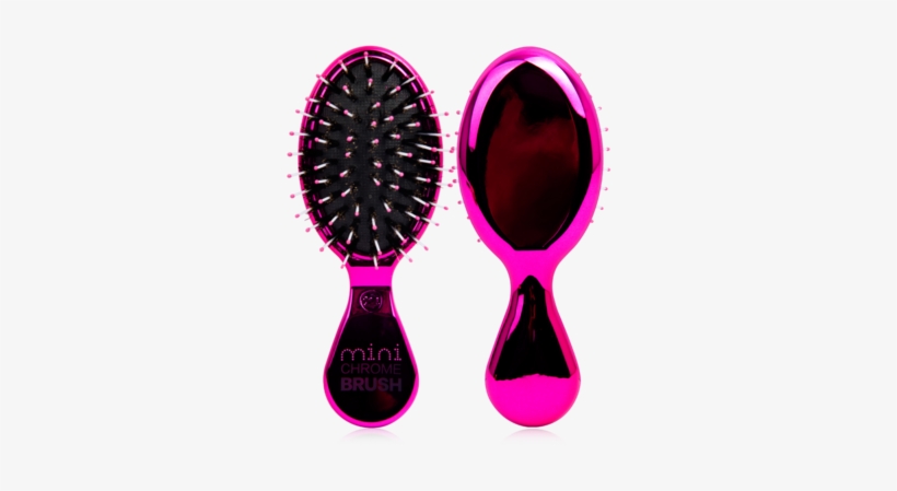 Mini Chrome Boar Bristle No-frizz Paddle Brush - Bristle, transparent png #3021351