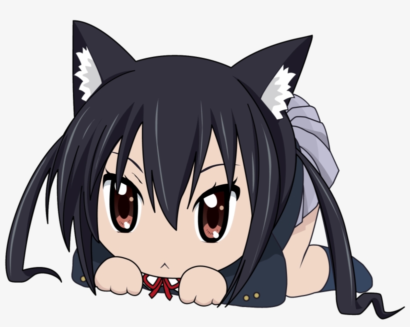 Azusa Nakano Render By Zerouploads - Anime Cat Chibi Girl, transparent png #3021633